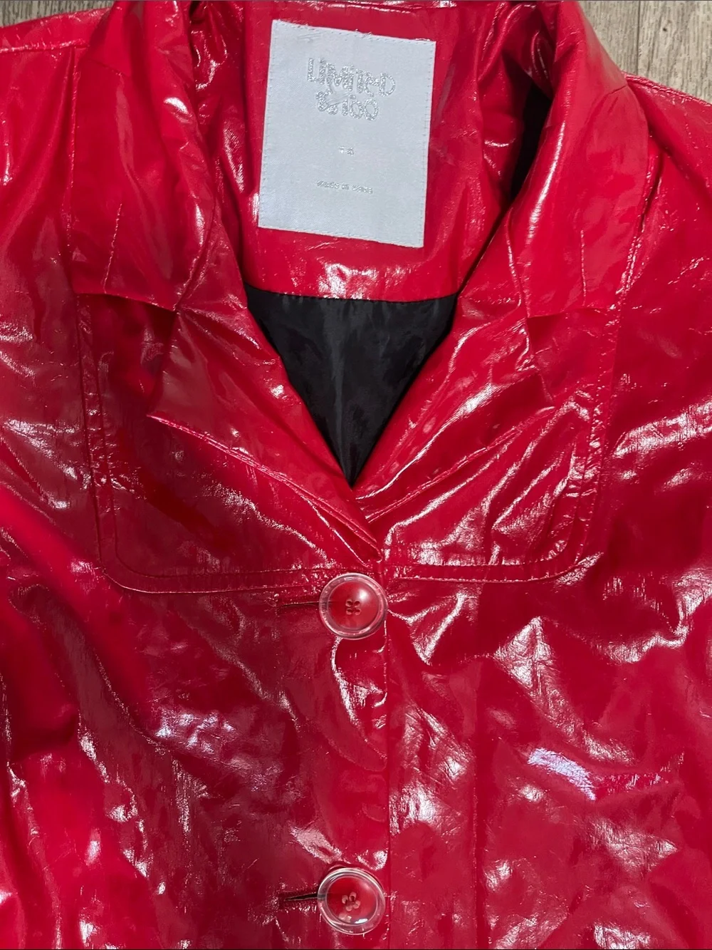 Alessandro Dell'Acqua Red Patent Trench Coat